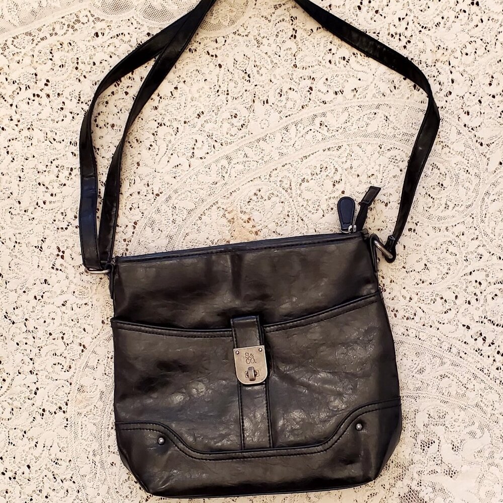 STYLE & CO. BLACK PURSE WITH LONG STRAP